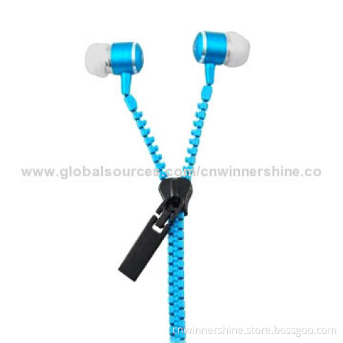 Factory Own Mold Zip Earphones for Smartphones or iPhone, 20Hz-20kHz Frequency Response